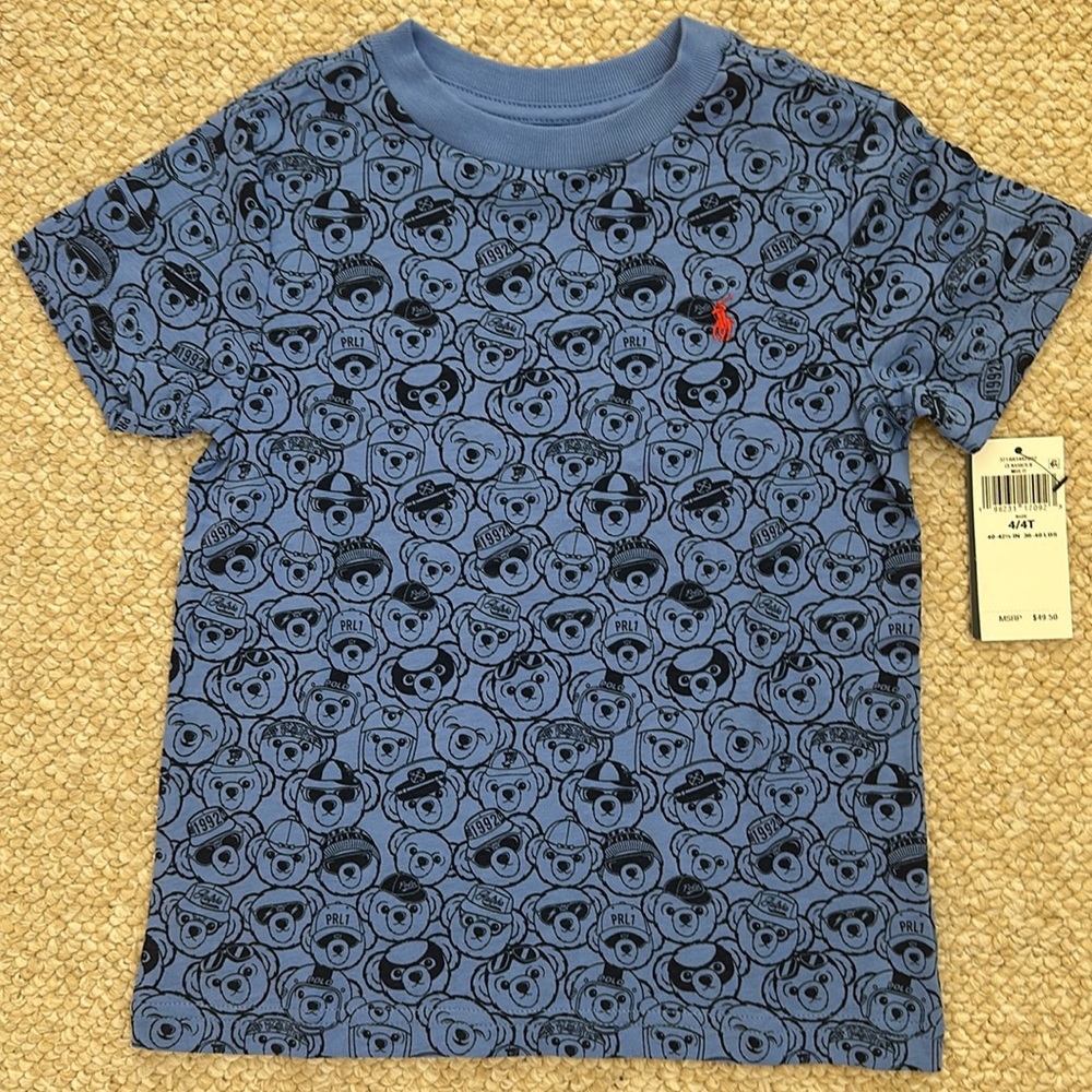 Ralph Lauren Polo Bear Print Short Sleeve Tee